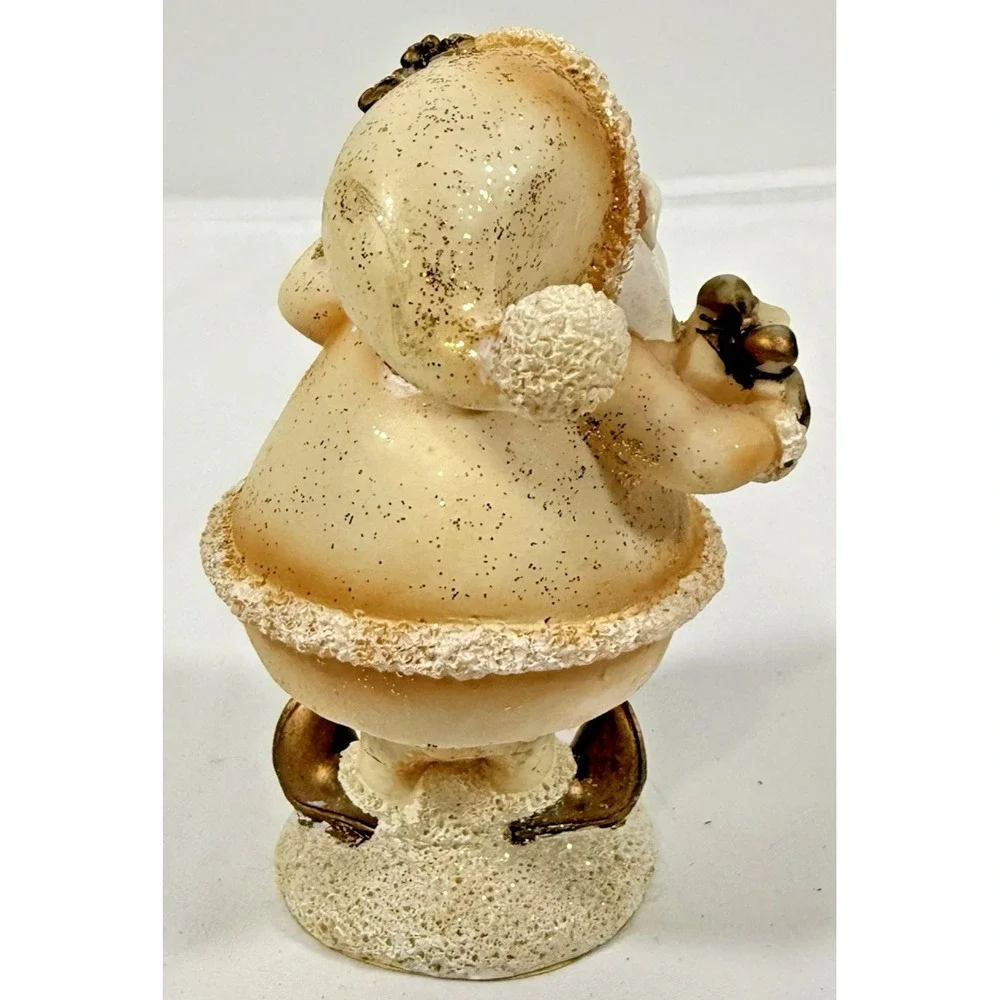 Greenbrier Santa Bobble Body Spring Figure 6in Gold 2006 Collectible